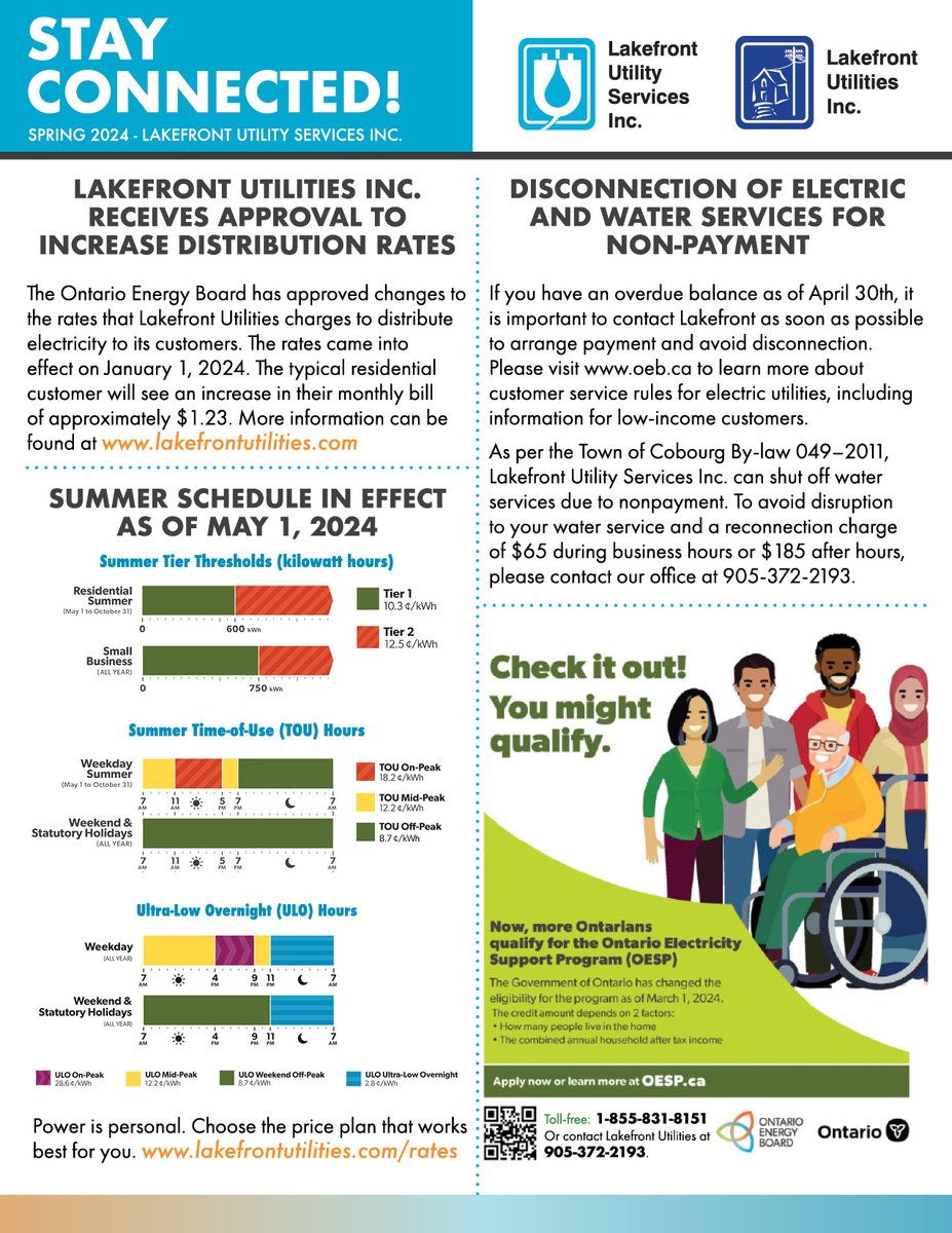 LUSINews's tweet image. Our Spring "Stay Connected" Newsletter is hot off the press! Stay informed about your water &amp;amp; electric services. lakefrontutilities.com/wp-content/upl…
#Cobourg #Colborne