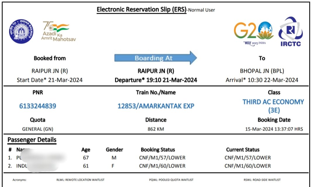 MohiniUpadhyay6's tweet photo. My parents are travelling Train No.12853, PNR 6133244839 They have a confirmed ticket in M1, 59, 60 Both are senior citizens but the ticket collector changed their seat to B4, 71,72 and gave them the upper birth for no reason. Plz HELP THEM. @RailwaySeva @GMSRailway @RailMinIndia https://t.co/MvmFHWnklb