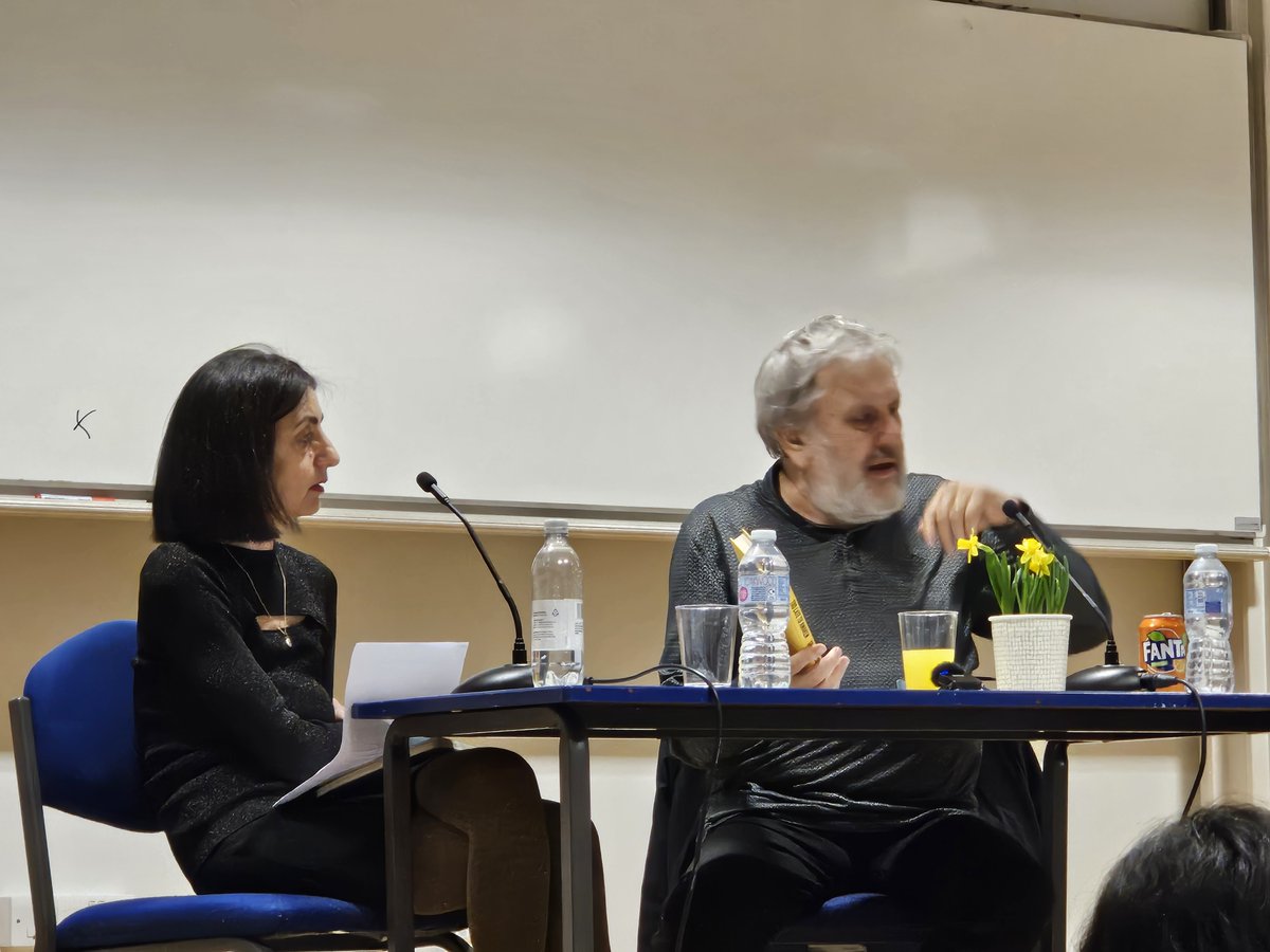 Now LIVE 🎥@bbkinstitutes 💥DAY 2 of Slavoj Zizek's masterclass 'Why is it not enough to just postpone the end', chaired by @maariaris 👉bit.ly/49Z9K5C