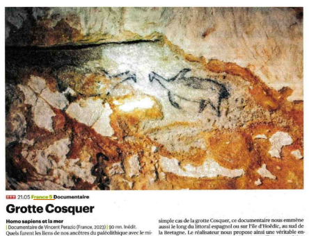 francetvpro's tweet photo. #LesMediasEnParlent #France5 

Science Grand Format @mathieuvidard
Grotte Cosquer, Homo sapiens et la mer

@Telerama @OuestFrance @Le_Figaro @Diverto_off 

#ScienceF5 #Archéologie #Préhistoire

▶️Ce soir à 21.05 | France 5 &amp; https://t.co/JqV7mXAoWY https://t.co/mc7qJmfWXL
