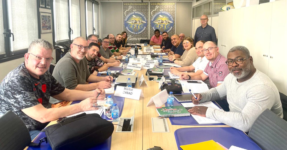 Les élus #CFTCTransports de #FMLogistics en formation #santé au travail au siège de la fédération cette semaine👍