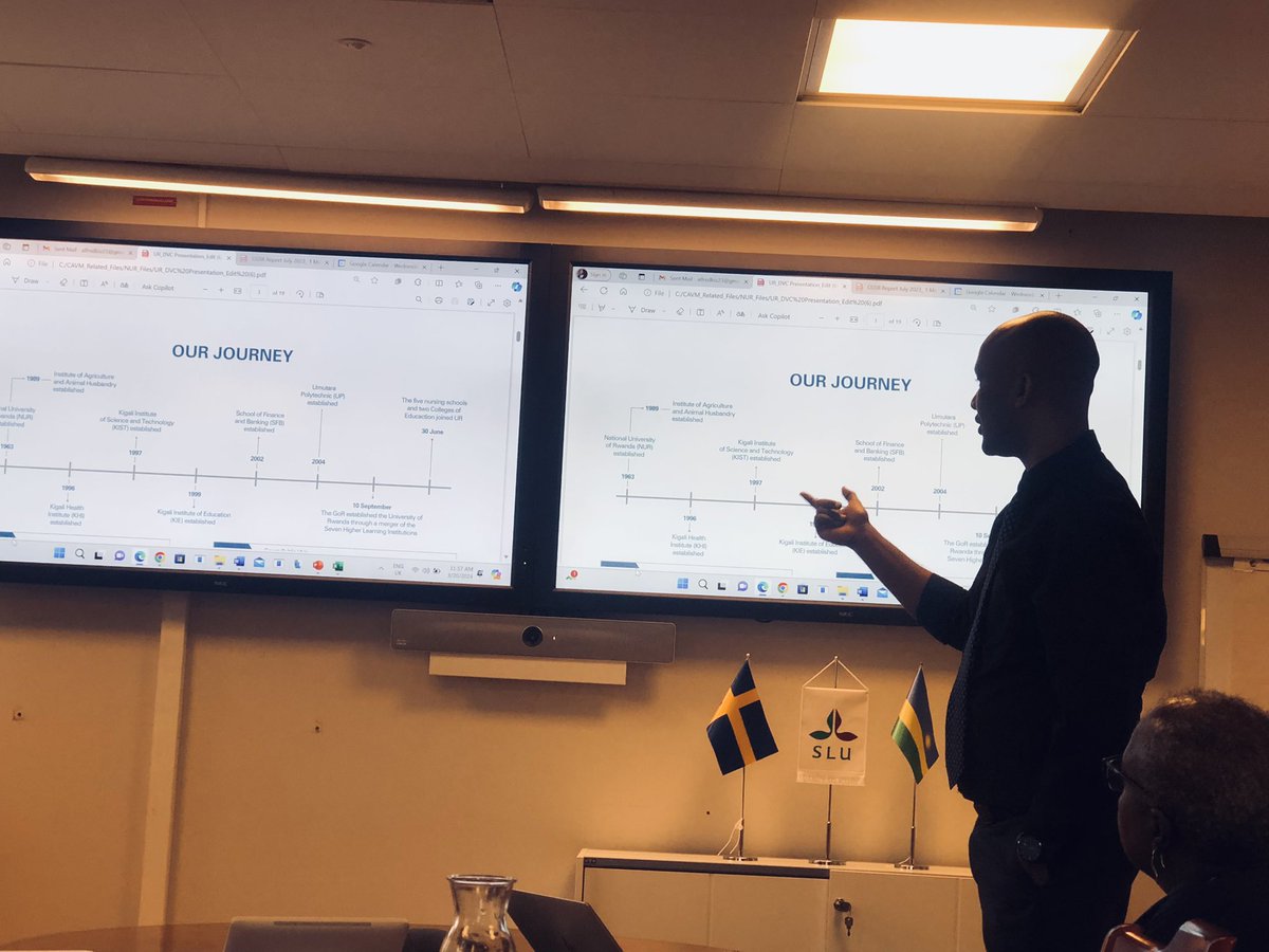 Yesterday seminar on Gender Relations in Science: case of Rwanda Alfred Bizoza - Linkages of Science and Policy focusing on Societal University Village Initiative (SUVI) in Rwanda Jennifer Batamuliza - Advancing gender in STEM at SLU Global Stora Inspectorn, Uppsala, Sweden