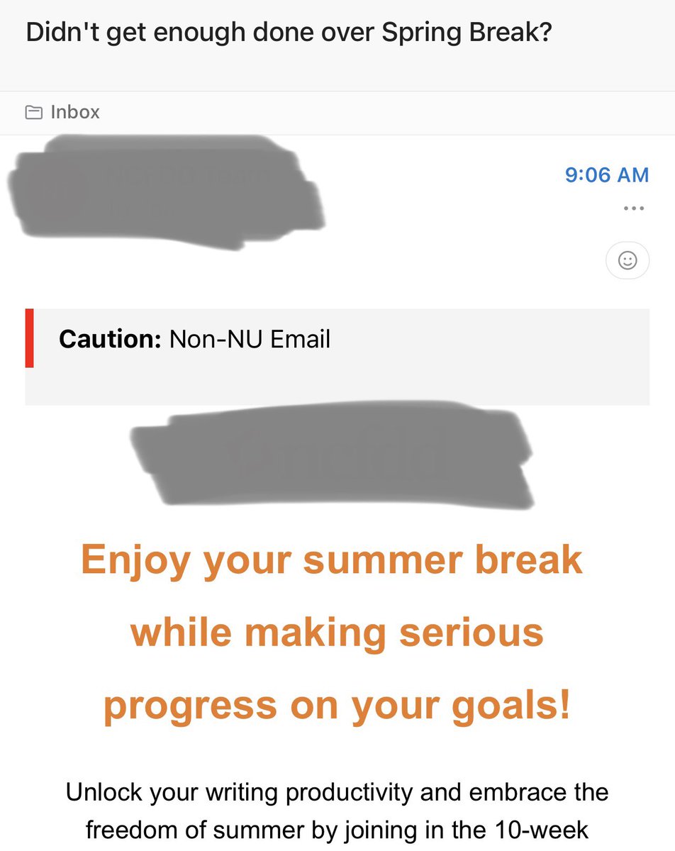 Why do faculty often feel stressed & as if they never get a break? Because of expectations like this 👇 “Didn’t get enough done over spring break?” GOOD!! Rest/fill yourself up! “Enjoy summer while making progress…” How about just enjoy summer? The work can progress later.