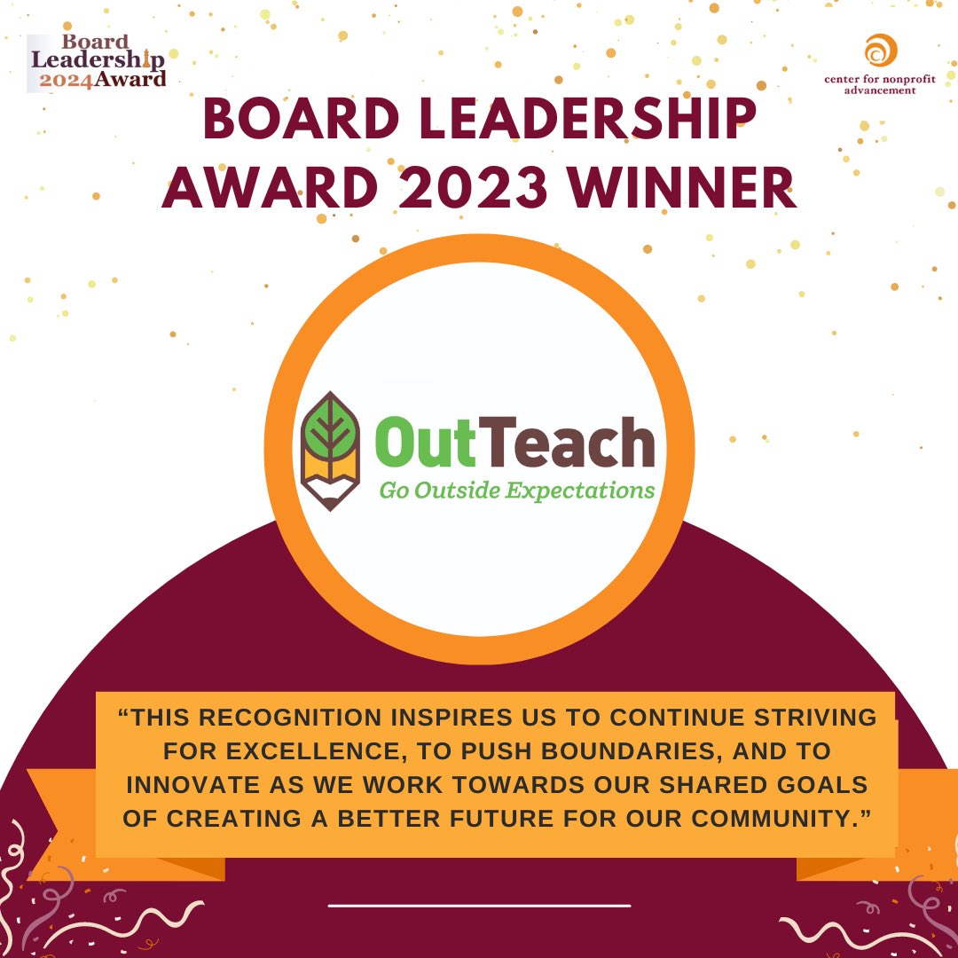 2023 Board Leadership Award Winner, @OutTeachEd, shares the impact the #BoardAward has made: “This recognition inspires us to continue striving for excellence, to push boundaries, and to innovate as we work towards our shared goals of creating a better future for our community.”