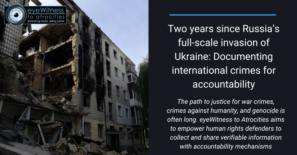 #Feb24 marked 2 yrs since #Russia's full-scale invasion of #Ukraine & 10 yrs since #Crimea's annexation. Over 45,000 photos/videos captured with the @eyewitnessorg app show damage to critical civilian infrastructure. ➡️📑…ss-to-atrocities.shorthandstories.com/two-years-sinc… #UkraineWar #WarCrimes