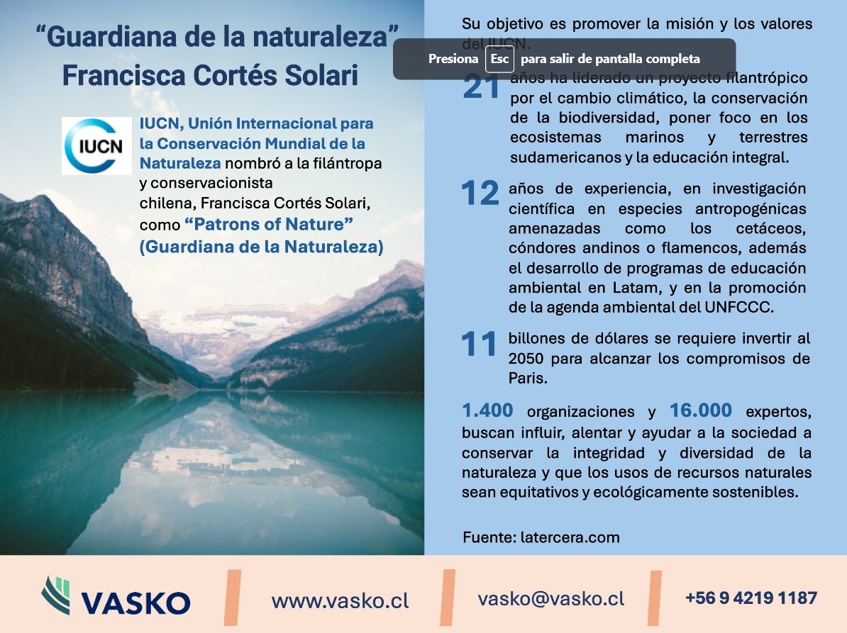 Vasko_SPA's tweet photo. 📰 La organización medioambiental más importante del mundo seleccionó a la primera sudamericana y es una chilena.🙋‍♀️ 📰
#guardianaDeLaNaturaleza #internacional #cambioClimatico #investigacionCientifica #conservacion #medioambiente #ecologia #norte #centro #sur #chile #vasko https://t.co/ZDfPLVqXVT