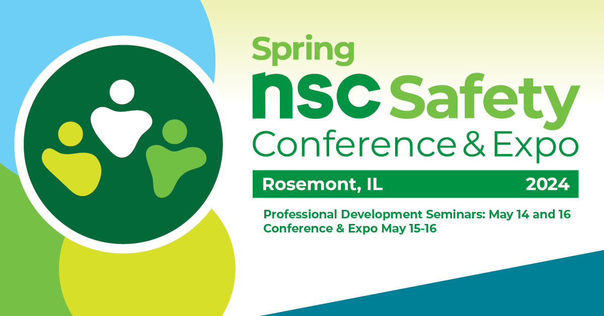 Join us for the 2024 @NSC Spring Safety Conference & Expo from May 15-16 in the Chicagoland area. There you will connect with other safety professionals, explore new products, and learn from industry experts. Register by tomorrow to get your discount. ssce.nsc.org/SSCE2024/Publi…
