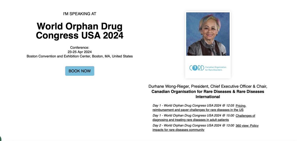 📢@Durhane will be speaking at the @OrphanConf in Boston on April 23 to 25. Register now for a discounted rate! Register here: terrapinn.com/template/live/…