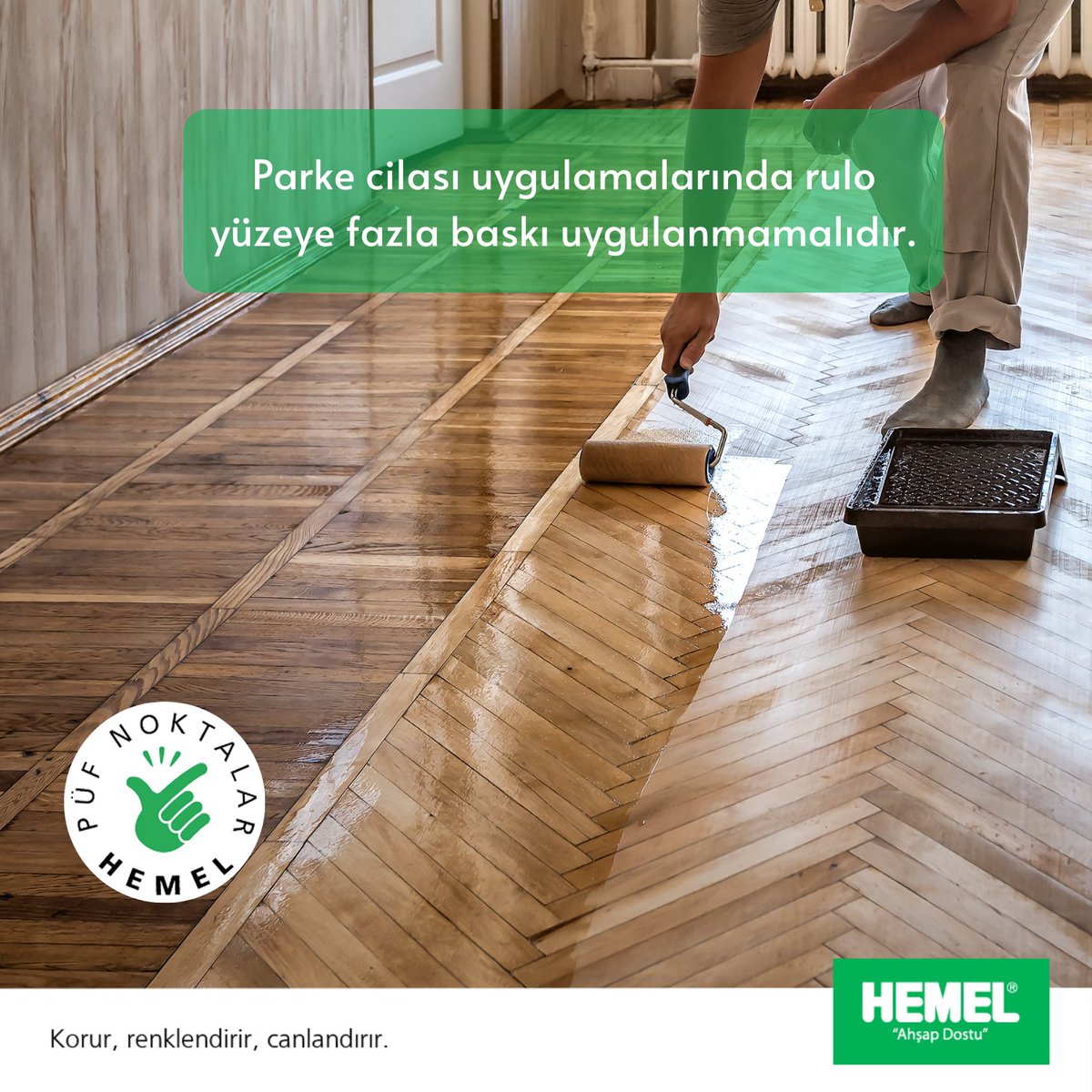 AhsapDostu's tweet photo. Parke cilası uygulamalarında rulo yüzeye fazla baskı uygulanmamalıdır.
#hemel #ahsapdostu #hicksondecor #koruma #ahşap #boya #vernik #uygulama #bakım #sertleştirici #püfnoktalar https://t.co/zDY5Q5iXlX