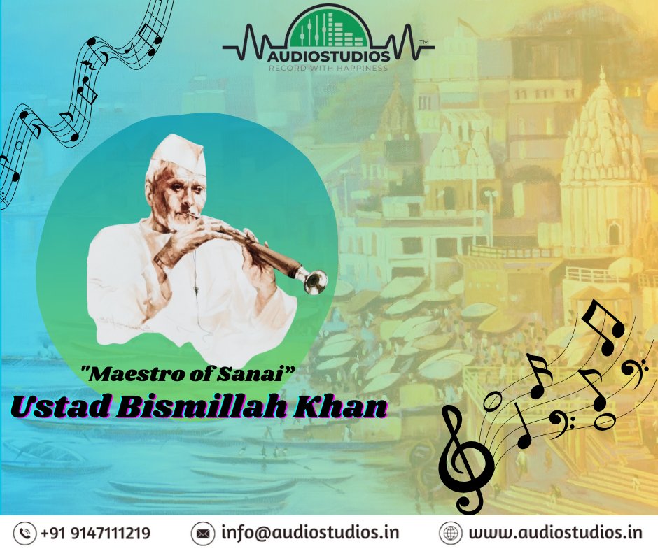 AUDIOSTUDIOSIND's tweet photo. "Maestro of Melodies: Ustad Bismillah Khan's Timeless Legacy"#AUDIOSTUDIOS #recordingstudio #musiclovers #recording #musicproducer #producer #musicproduction #musicians #studiolife #musicstudio #mixing #homestudio #audioengineer #hiphopmusic #singers #beats #protools #songwriter https://t.co/FYD5c4NH5R