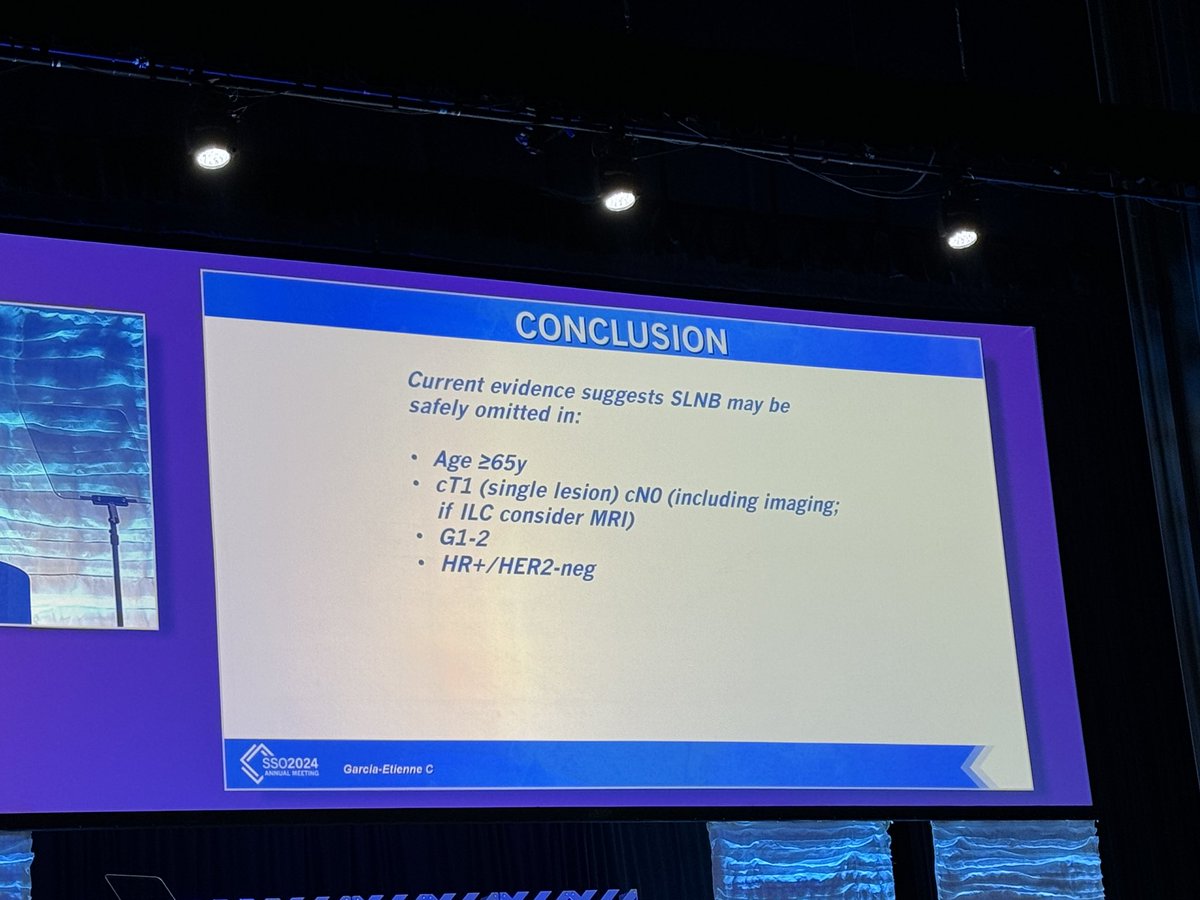 Puneet Singh, MD FACS (@puneetsinghmd) on Twitter photo Nice presentation <a href="/cgarciaetienne/">Carlos Garcia-Etienne</a> on SLNB omission, the SOUND trial. In addition 2 Choosing Wisely supporting omission in pts >= 70yo, SOUND shows others who might be eligible for omission. ? is how will this impact multidisc decisions or trial enrollment, ie NRG DEBRA #SSO2024 Nice presentation <a href="/cgarciaetienne/">Carlos Garcia-Etienne</a> on SLNB omission, the SOUND trial. In addition 2 Choosing Wisely supporting omission in pts >= 70yo, SOUND shows others who might be eligible for omission. ? is how will this impact multidisc decisions or trial enrollment, ie NRG DEBRA #SSO2024