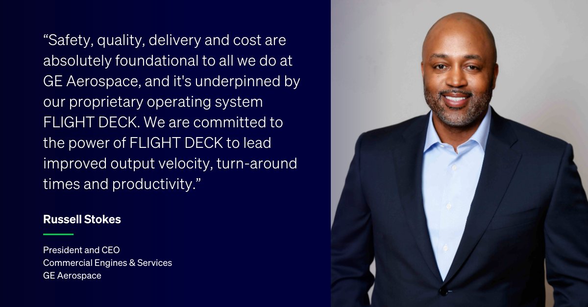 GE_Aerospace's tweet photo. Unveiled at GE Aerospace’s Investor Day, FLIGHT DECK is our proprietary lean operating model. It is foundational to how we will define flight for today, tomorrow and the future. https://t.co/4U8p1IqVpl