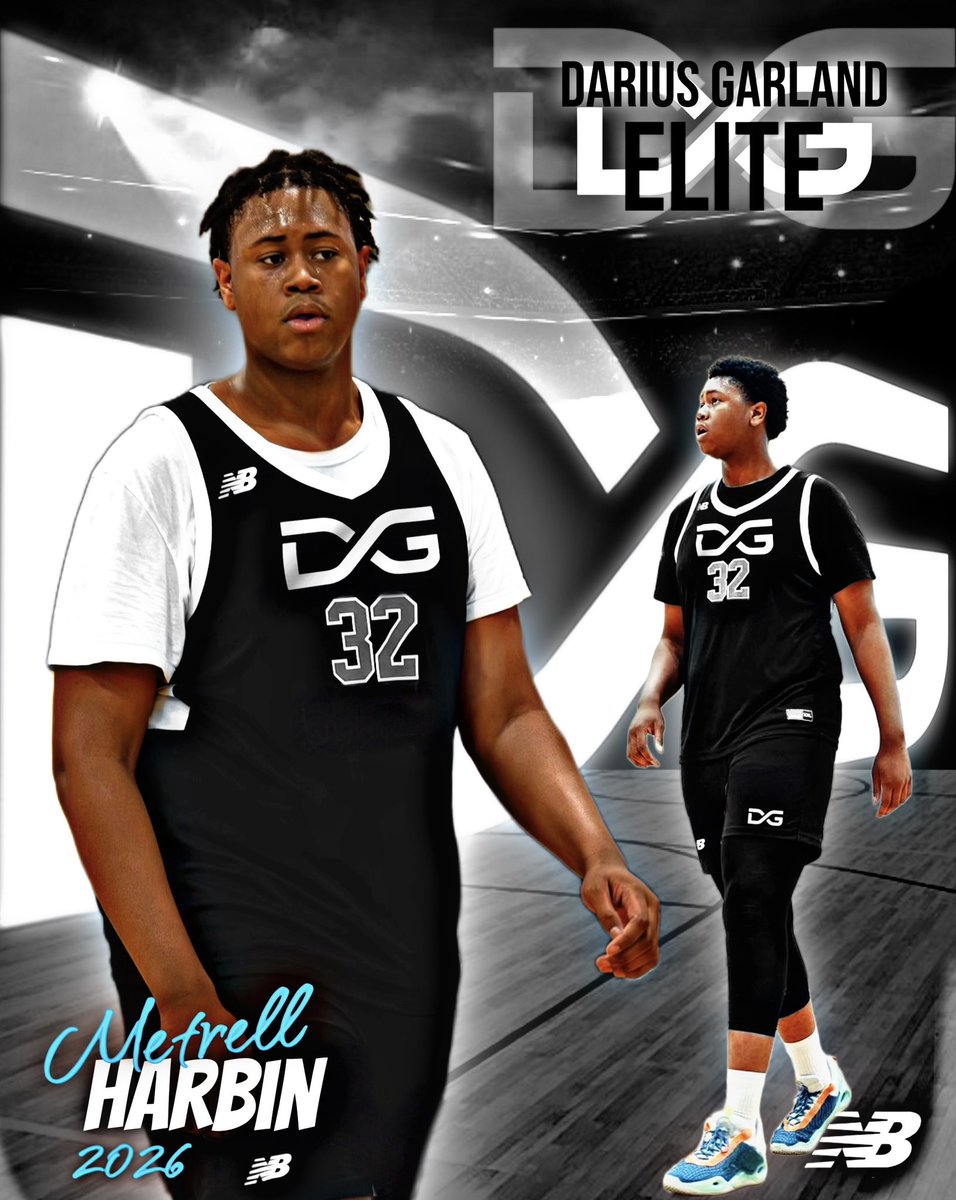 Darius Garland Elite is excited to welcome 6’10 F Metrell Harbin to the DG Elite Family! He will be lacing them up for our 16u Squad. @newbalancehoops @Prelude_league