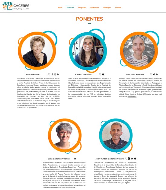 Em fa il·lusió ser ponent invitat a les XXXI Jornadas Internacionales de Tecnología Educativa jute24.net