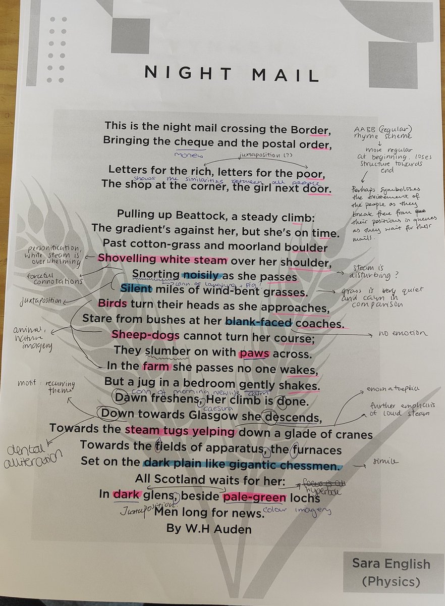 For @PoetryDayUK @DowneHouse compiled its teachers' favourite poems. For @WorldBookDayUK, the English department shared these with the students who used them to practise their unseen poetry annotation skills 🖊️ 📚 #beadownehousegirl