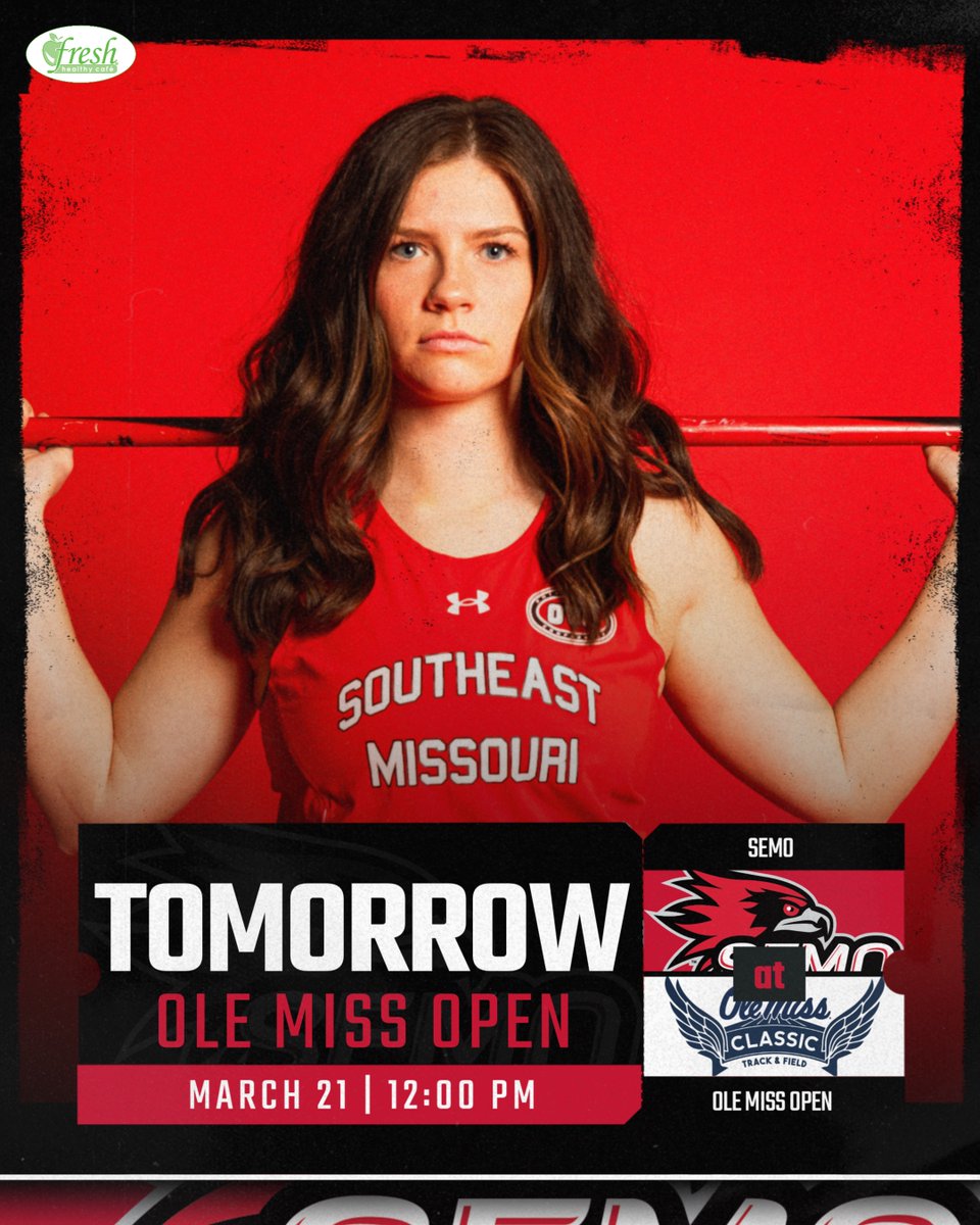 🔥Tomorrow, Tomorrow🔥
The Track &amp; Field competes in the Ole Miss Open tomorrow‼️

📍Oxford, Miss
⏰12:00 - 6:35 PM CT
🏟️Ole Miss Track &amp; Field Complex
📰bit.ly/3TIdUc6
📊bit.ly/3VpoaXZ

#FeelinRowdy