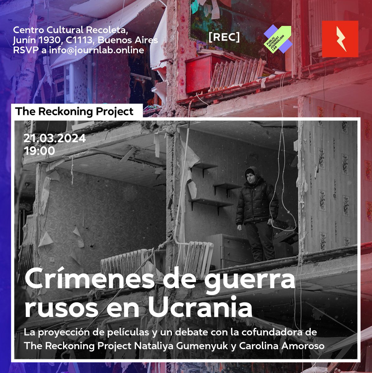 We are delighted to present a curated selection of four @TRPUkraine documentaries in Buenos Aires. @ElRecoleta Join us today! journlab.online/en/post/trp-uk…