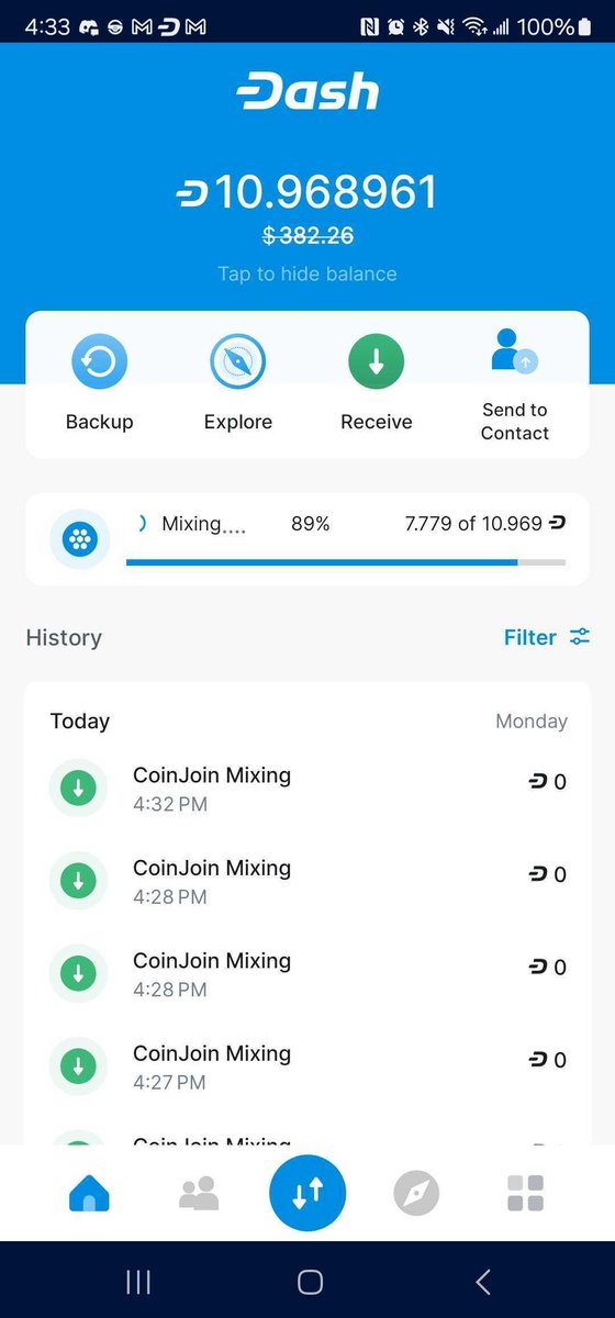 Dashpay's tweet photo. We're working on a really cool, super secret update for the Dash wallet. 🤫 

Coming soon!

Can you guess what it is? https://t.co/u8LGljFHrg