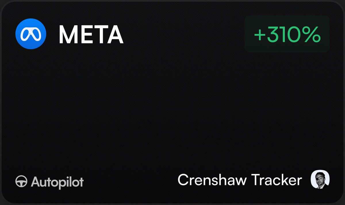 pelositracker's tweet photo. This is why copying Politician stock trades has become so popular 🚨

A 310% gain, partly fueled by legislation.

Rep. Dan Crenshaw (R) is one of the most powerful Politicians in congress

He also has been one of the most vocal about banning Tiktok

Here is the questionable timeline of his $META trade and how those copying him could have made 310%

10/22/22
- Rep Dan. Crenshaw buys $META for $137 per share

12/2/22:
- Crenshaw's trade is publicly filed when $META is $117 per share
- Those manually copying him via social media also buy for $117 per share

4/17/23:
- Crenshaw publicly calls for Tiktok to be banned from member of congress's phones
- Stock then rallies 40% the following three months

3/13/24:
- Crenshaw Votes "Yes" on the Tiktok potential ban bill

3/20/24:
- $META hits an all time high at $505 per share

Since his buy on 10/22/22, the stock is up 290%
And since his filing on 12/2/22, the stock is up 310%

This is why we will continue to follow and built a way to automatically copy trade the Politicians.

Because whether they know something or not, you now can have some skin in the game just in case🫡