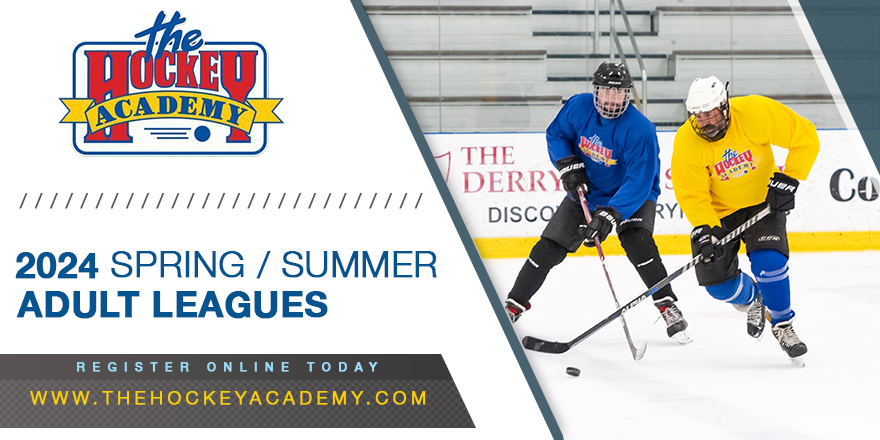 Adult Spring / Summer League Registration is open! Register online here - thehockeyacademy.com/adult-hockey

Leagues do sell out!