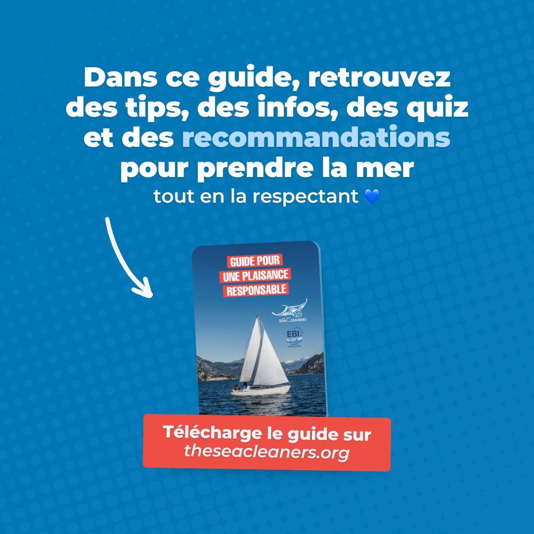 @theseacleaners et @EBI_Boating publient un guide pour une plaisance qui respecte notre planète. 🌍 Ensemble, nous souhaitons donner aux plaisanciers les moyens de prendre des mesures proactives pour protéger les écosystèmes marins. ➡️Lire le guide : theseacleaners.org/fr/actualites/…