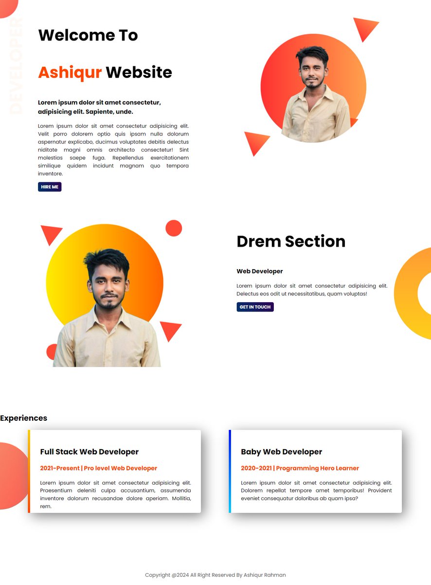 My Latest Work with HTML, CSS and Bootstrap!

#Web_Development