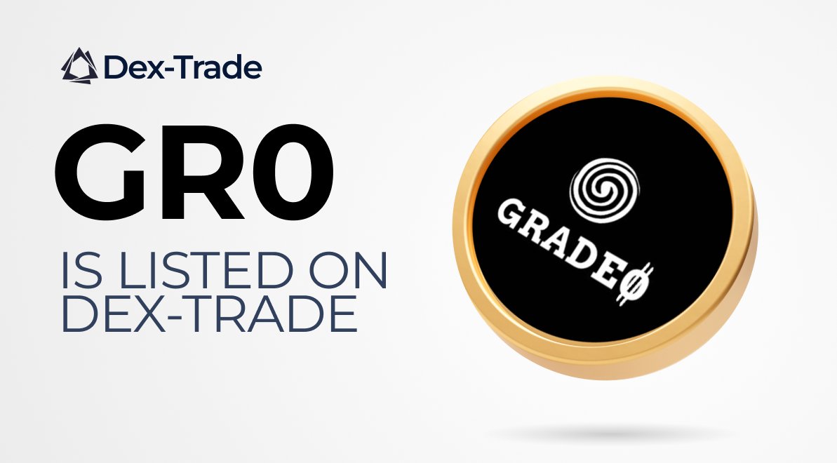 Grade0 (GR0) IS LISTED ON DEX-TRADE 
dex-trade.com/news/gr0-is-li…
The following pair is supported:
GR0/USDT 
dex-trade.com/spot/trading/G…

Why Trade with Us?
- At Dex-Trade, we're dedicated to making cryptocurrency trading safe, easy and affordable for everyone.
- We know that every trader