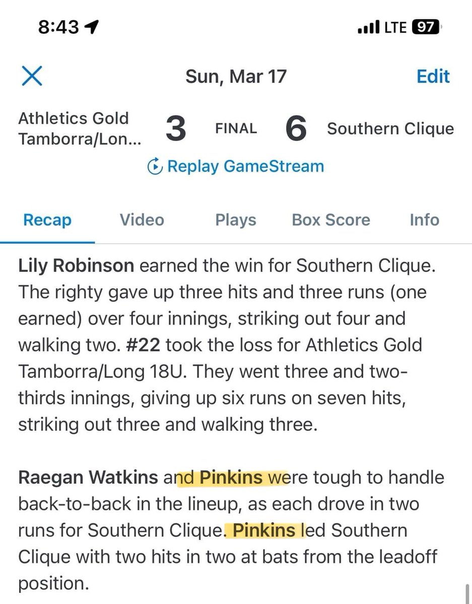 JaidaP2026's tweet photo. Championship game recap from this weekend! Clutching up in the big moments.💪🏾😤 #softballrecruit #classof26 #softball #slaphit #speed @DukeSOFTBALL @DukeCoachYoung @GaTechSoftball https://t.co/PMECzWmhMj