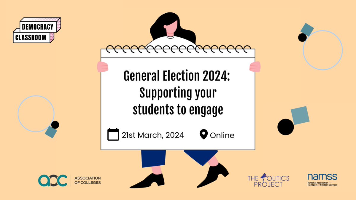This morning, @AoC_info, @NAMSS_AC_UK and @PoliticsProject discussed how to support students to engage in the upcoming General Election.💡⭐ From sharing resources to delivering workshops on democratic education to young people in schools, it's never been a more important time…