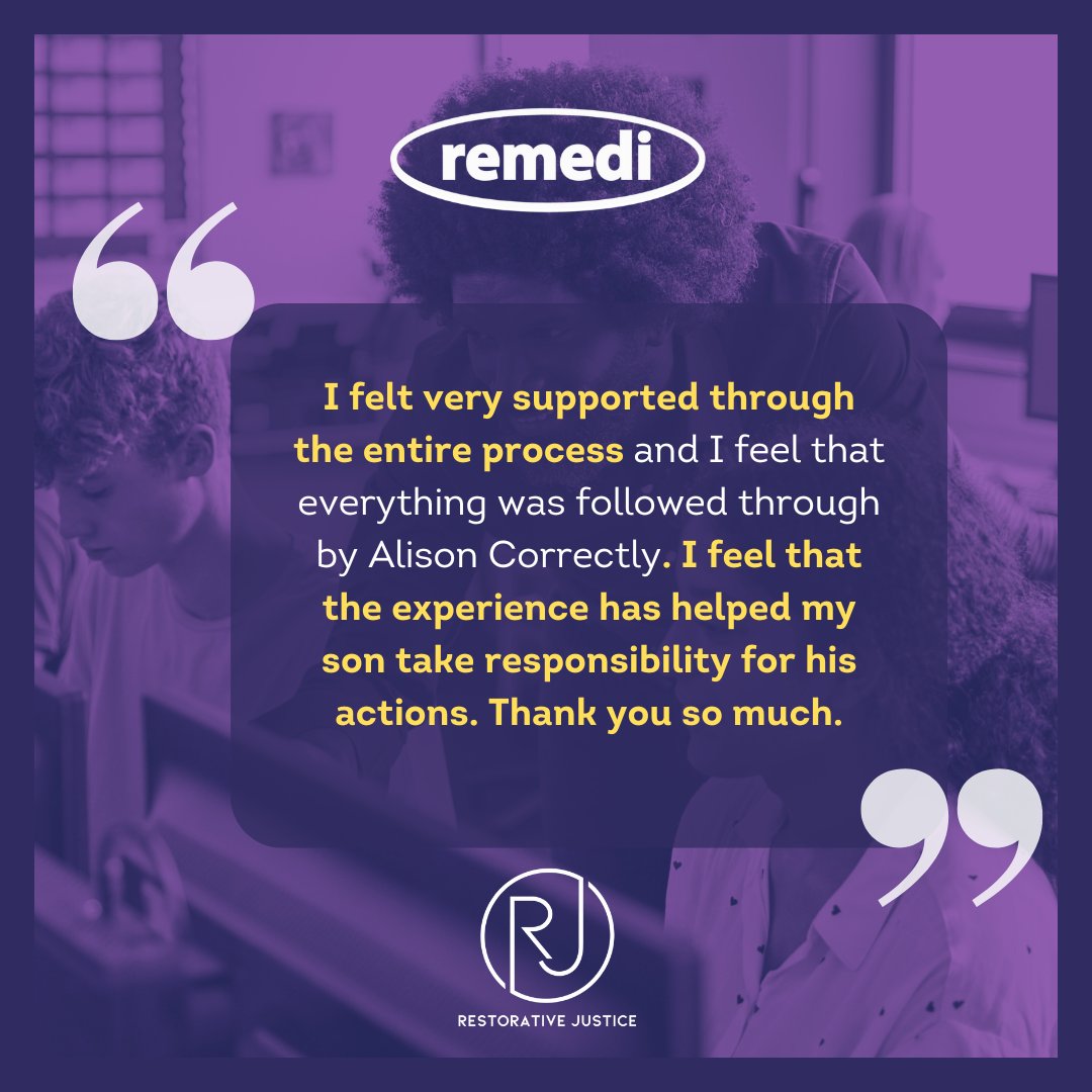 Alison from our South Yorkshire adult team received the following feedback from a victim who took part in Restorative Justice. @syptweet @SYPCC @RJCouncil @RJAPPG @AssocPCCs @MOJGovUK
