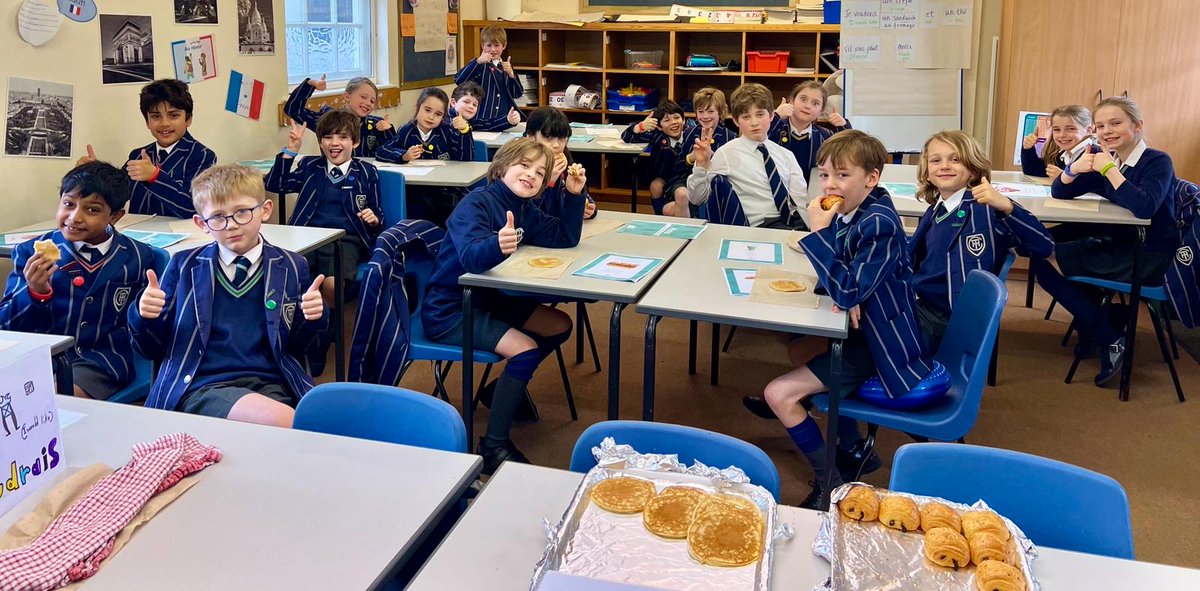 TownCloseSchool's tweet photo. Year 4 enjoyed a French Café experience this week in their French lessons, practising their conversational French whilst enjoying the delicious cuisine!
#TownCloseMFL #TownCloseYear4 #TownCloseInteractiveLearning https://t.co/Cl4Of2CA96