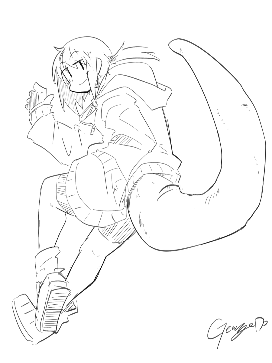 #パーカー女子のイラスト貼ろうぜ 

パーカースキーなので 