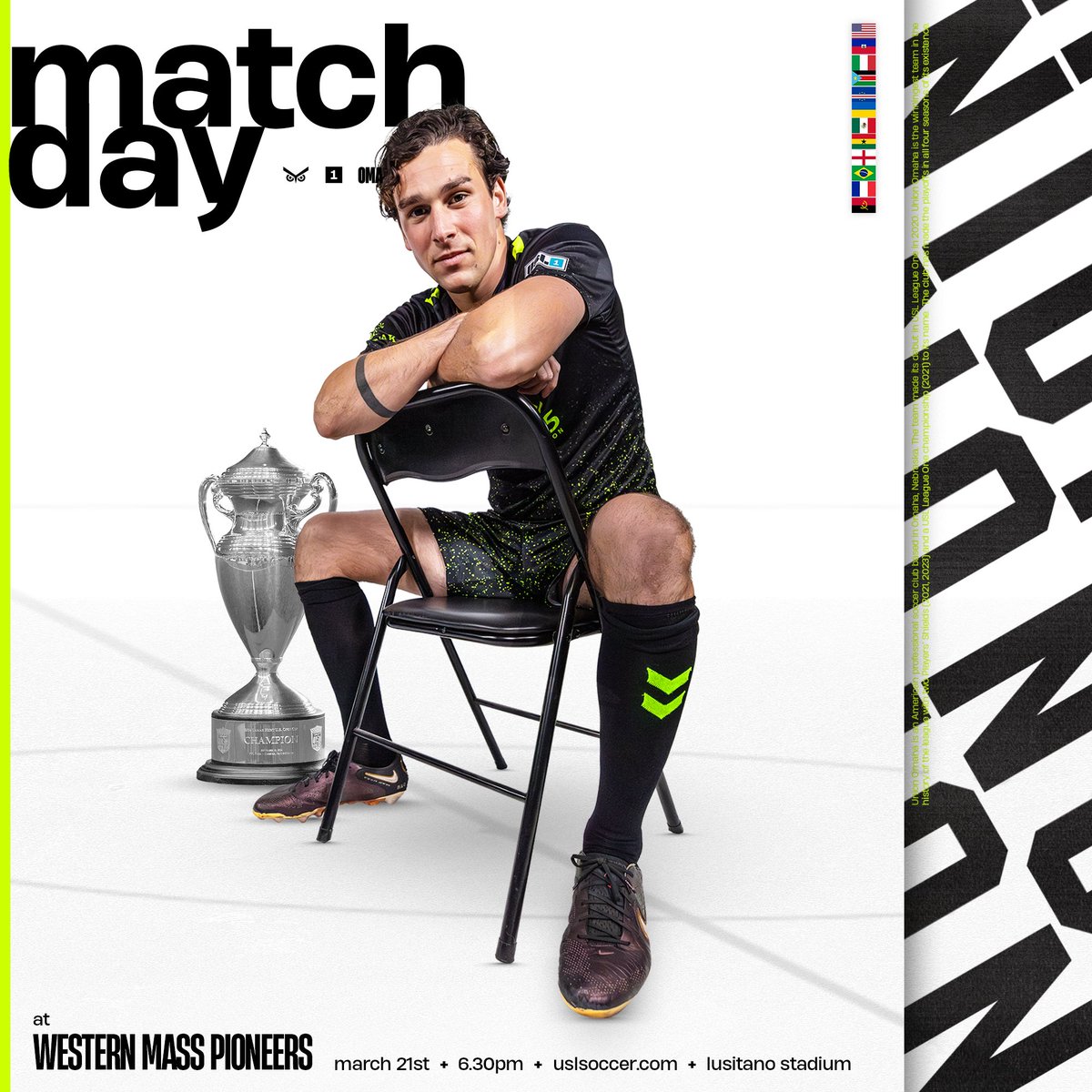 Union_Omaha's tweet photo. 𝗠𝗔𝗧𝗖𝗛 𝗗𝗔𝗬 in the @opencup! 🏆

We're in Massachusetts tonight facing @USLLeagueTwo opposition in the First Round. Who doesn't love a knockout match? 👊

🆚 @WMassPioneers 
🕡 6:30pm
📺 https://t.co/7s9dPjMQrH

#OneMeansAll | #WMPvOMA https://t.co/pOl7pAamEJ