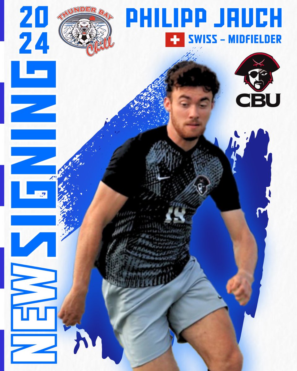 🚨 PLAYER SIGNING 🚨 ⚽ Exciting news for Thunder Bay Chill fans! 🎉 We're thrilled to announce the signing of Philipp Jauch! 🌟 Get ready to witness his incredible talent on the field! 🔥⚽ The Swiss midfielder joins us from Christian Brothers University. 🎟️ In addition,