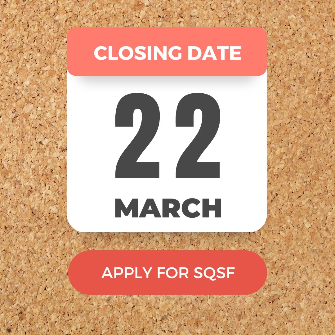 The Scottish Quality and Safety Fellowship (@sqsfellowship) on Twitter photo Applications for SQSF cohort 16 close TOMORROW, 10am Friday 22nd March. Submit your application to QualityImprovement@nes.scot.nhs.uk ⏰
👉Find out more: learn.nes.nhs.scot/1906 Applications for SQSF cohort 16 close TOMORROW, 10am Friday 22nd March. Submit your application to QualityImprovement@nes.scot.nhs.uk ⏰
👉Find out more: learn.nes.nhs.scot/1906