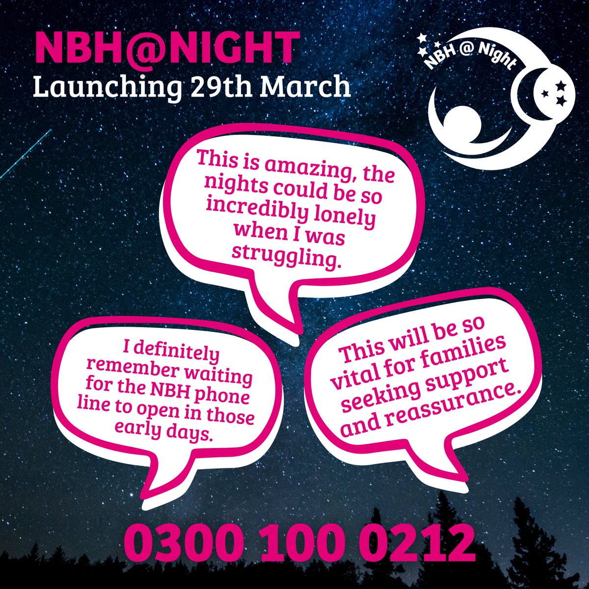 Not long now until National Breastfeeding Helpline goes 24/7! We’re so proud that we’ve been chosen to deliver this pilot scheme and we have a team ready to offer feeding support to mums and parents between 9:30pm – 9:30am from Friday 29th March 🩷 @BfN_UK and @AssocBfMothers