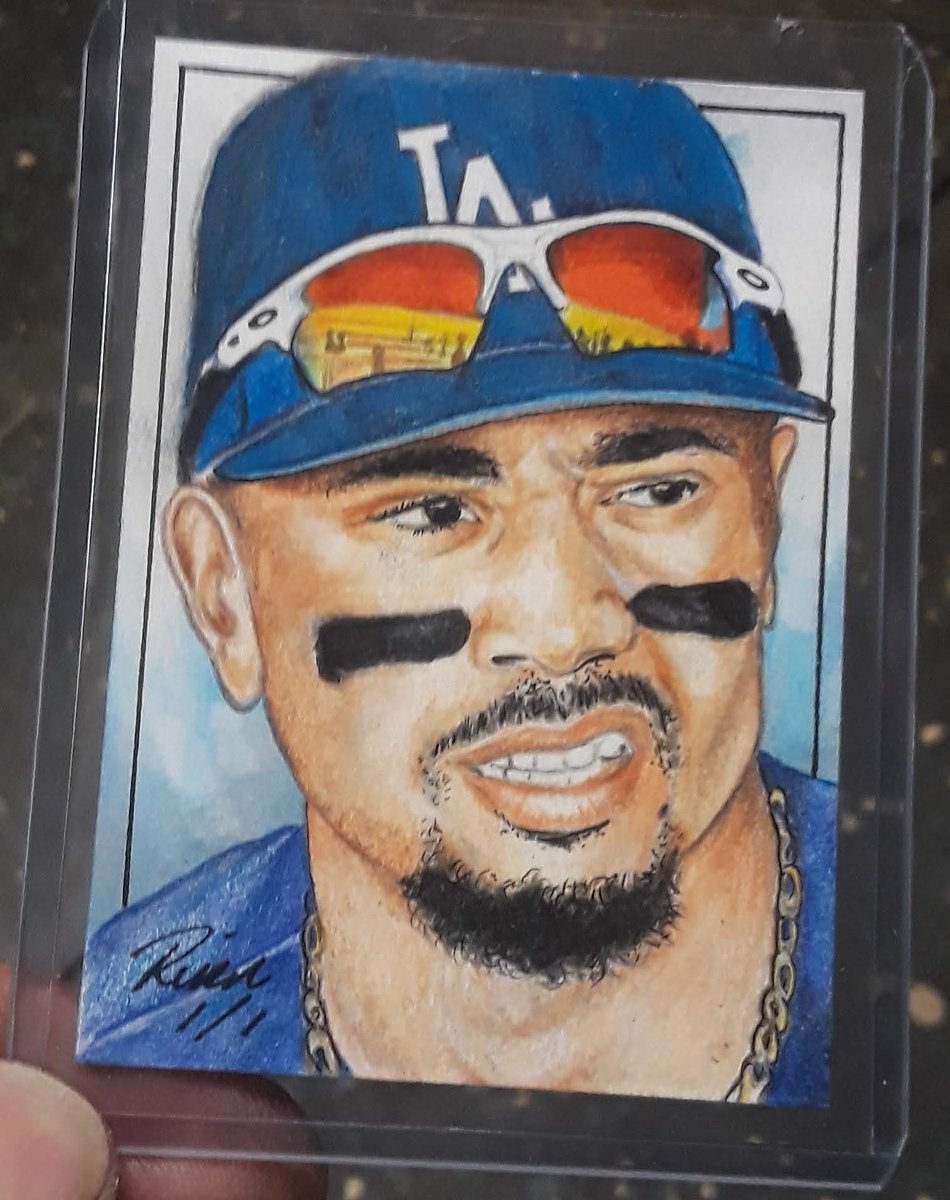 Mookie Thursday , 1/1 hand drawn for that 'Dodgers fan. Stay tuned...2 more Dodger faves coming soon with extras..#Dodgers #sportsart @Topps