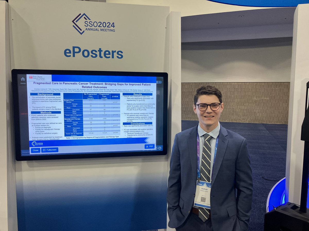 Andrew Crocker (@a_crocker2) on Twitter photo Grateful for the opportunity to share our work on fragmented care in pancreatic adeno #SSO2024 <a href="/SanjaySReddy/">Sanjay S. Reddy</a> <a href="/FoxChaseCancer/">Fox Chase Cancer Center</a> Grateful for the opportunity to share our work on fragmented care in pancreatic adeno #SSO2024 <a href="/SanjaySReddy/">Sanjay S. Reddy</a> <a href="/FoxChaseCancer/">Fox Chase Cancer Center</a>
