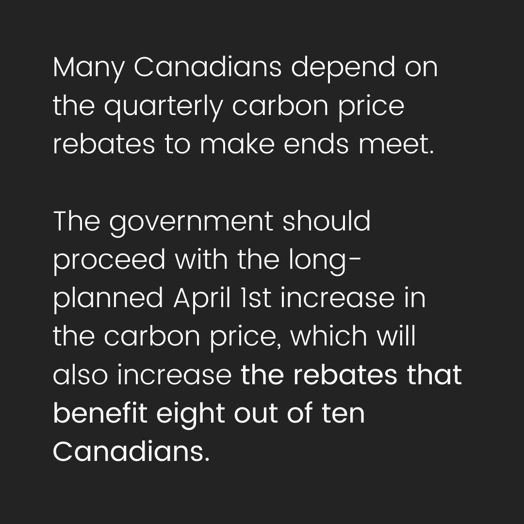 The current attacks on carbon pricing are a blatant effort to attack all climate policy. Who wins when climate policy is undermined? The fossil fuel industry- the very same companies that are the true source of many drivers of the affordability crisis. #cdnpoli #CarbonTax