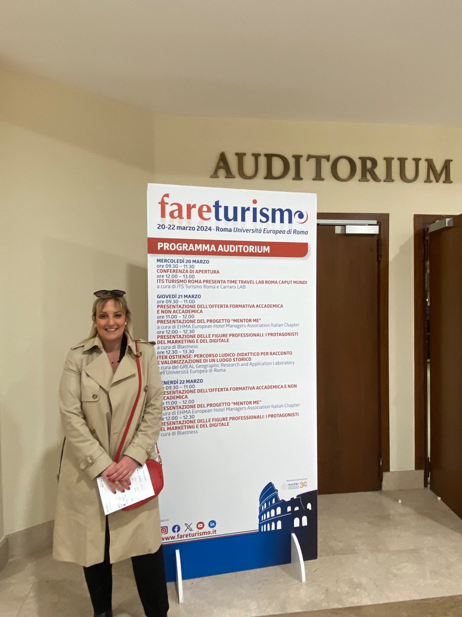 Sara Sampieri (@sampieri_sara) on Twitter photo Thrilled to participate as <a href="/SapienzaRoma/">Sapienza Università di Roma</a> team member at the edition 2024 of “FareTurismo”, the 3 days event focused on advances in #research, #education and #entrepreneurship in #tourism sector.
#tourism #opportunity #research #job #knowledge Thrilled to participate as <a href="/SapienzaRoma/">Sapienza Università di Roma</a> team member at the edition 2024 of “FareTurismo”, the 3 days event focused on advances in #research, #education and #entrepreneurship in #tourism sector.
#tourism #opportunity #research #job #knowledge