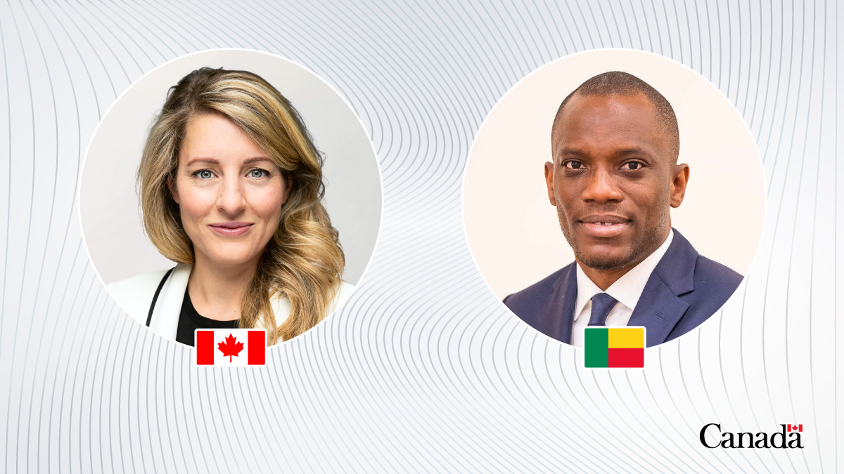 CanadaFP's tweet image. Minister Joly had a call today with @shegunbakari, Benin’s Minister of Foreign Affairs. They discussed Canada-Benin relations, strengthening trade opportunities and regional security, and the situation in Haiti.