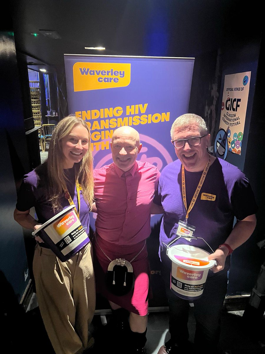 🎉 We are so grateful to @mrcraighill for teaming up with Waverley Care at two incredible shows at Glasgow's Oran Mor last weekend. Donations collected during the shows will help us get one step closer to zero new HIV transmissions in Scotland!🙌 #GetToZero #comedyforacause