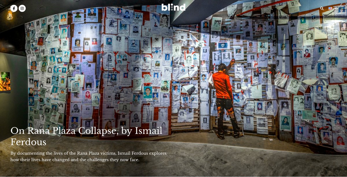 Lovely write up here of the @iferdous 10 Years After Rana Plaza exhibition in Dhaka last year. blind-magazine.com/news/leffondre…