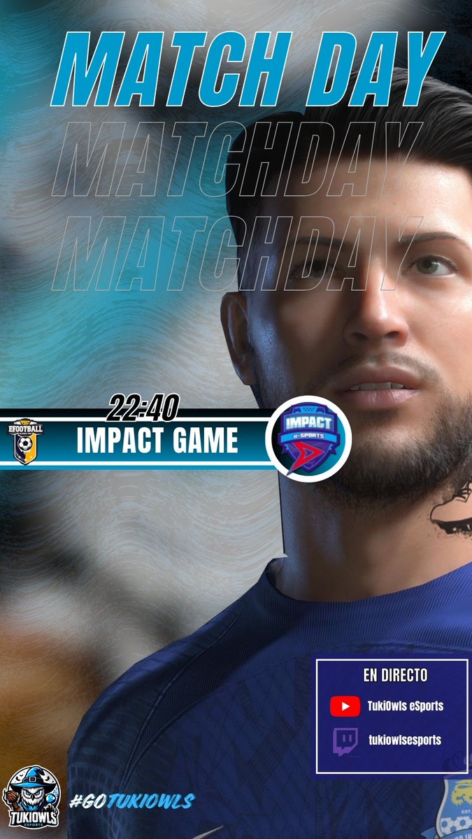 𝙈𝘼𝙏𝘾𝙃𝘿𝘼𝙔 📅

𝗝𝗢𝗥𝗡𝗔𝗗𝗔 𝟒 @PLGeFootBall 🔛

⏰ 22:40 𝒗𝒔 <a href="/ImpactGame_PS5/">Impact Game eSports</a> 

#GoTukiOwls 💙🤍🦉