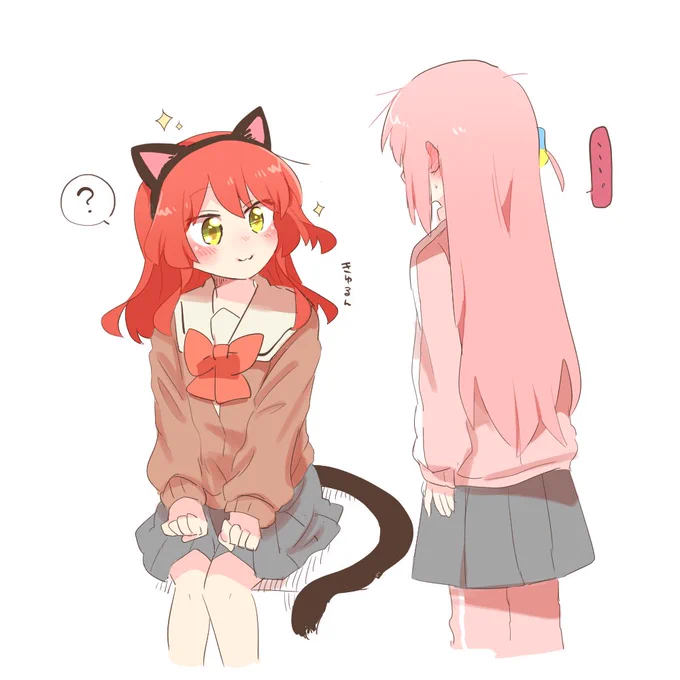 罰ゲームでパーティーグッズの猫耳つけてもらったら可愛すぎてちょっと…これは…になってる後藤くんです 