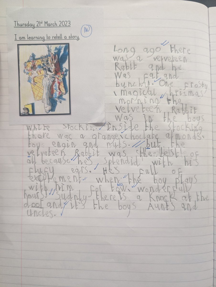 We have been retelling the story of the Velveteen Rabbit and I'm blown away by this piece of writing from one of our Year 1 children! #EnglishTPA #Class12TPA