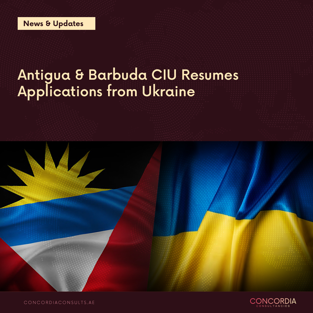 TweetConcordia's tweet photo. Antigua &amp; Barbuda CIU Resumes Applications from Ukraine. We're thrilled to announce that the Citizenship by Investment Unit (CIU) has reopened doors for Ukrainian nationals to pursue their citizenship dreams with Concordia Consultancies. https://t.co/z4XWf2TxMf