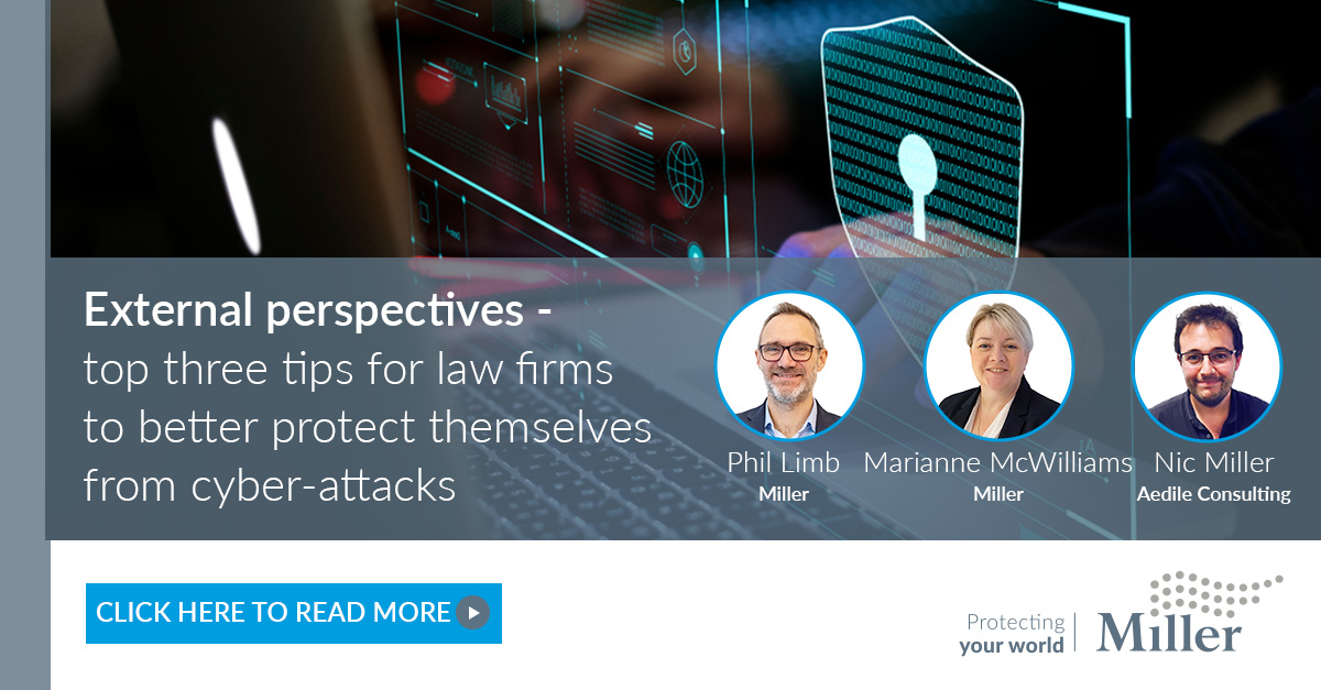Our #Solicitors team recently spent time with Nic Miller of Aedile Consulting to discuss the #cyber threat landscape for #law firms. In the final part of this series, Nic shares his top three tips on what firms can do in advance to protect themselves. ➡bit.ly/3x58j6S