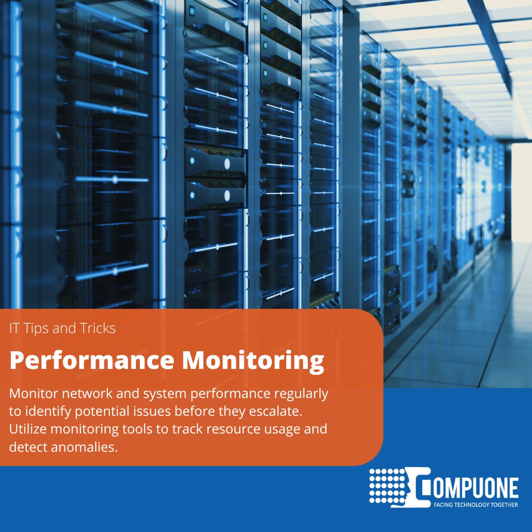CompuOneCorp's tweet image. Keep your systems in tune with performance monitoring 📊 Stay ahead of potential issues by regularly tracking network and system performance. 
#PerformanceMonitoring #NetworkHealth #SystemOptimization #ProactiveManagement #TechTools #AnomalyDetection #ITMonitoring #ResourceUsage