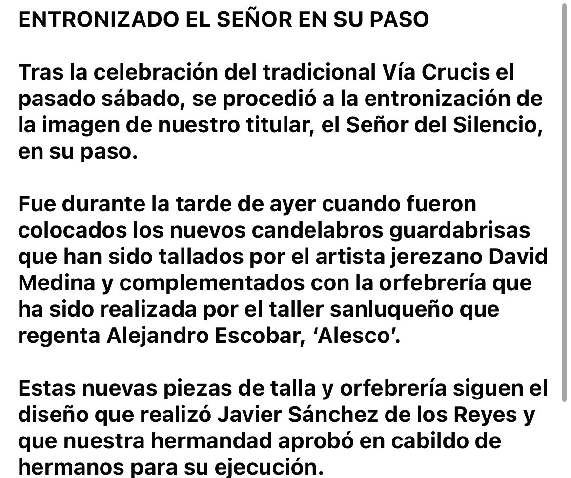 HdaddelSilencio's tweet photo. El Señor del Silencio ya espera la llegada de un nuevo Jueves Santo… https://t.co/XDG5dUKksM